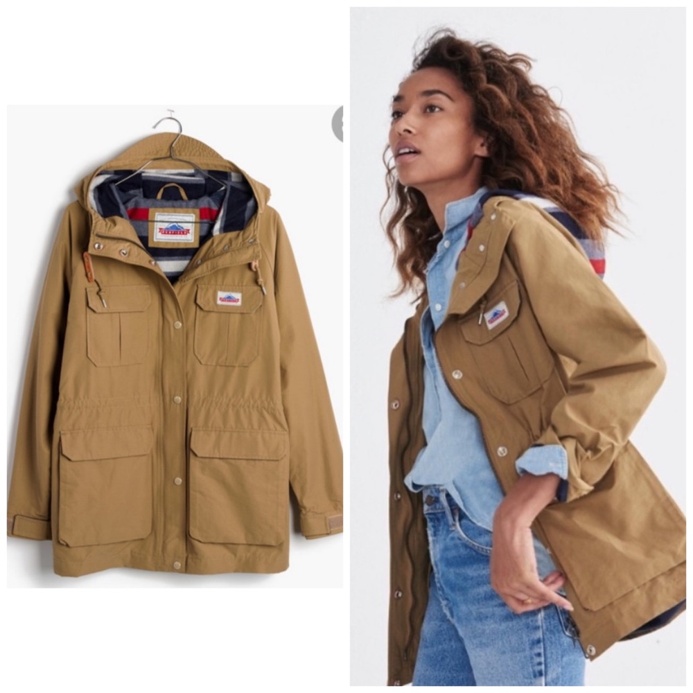 Madewell x Penfield Kasson Parka Jacket in Tan